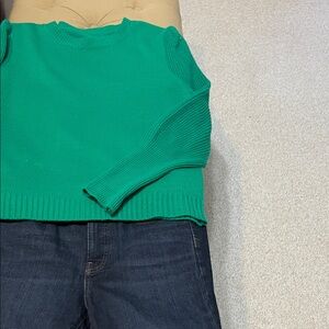 Elegant Green Women's Crew Neck Sweater